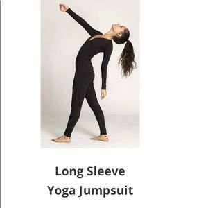 Chic Black Long Sleeve Yoga Jumpsuit
